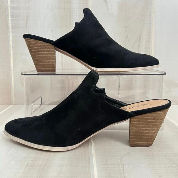 Corkys Footware Haisley Heeled Pointed Toe Mules Women’s Size 9 Black Faux Suede - Picture 6 of 9